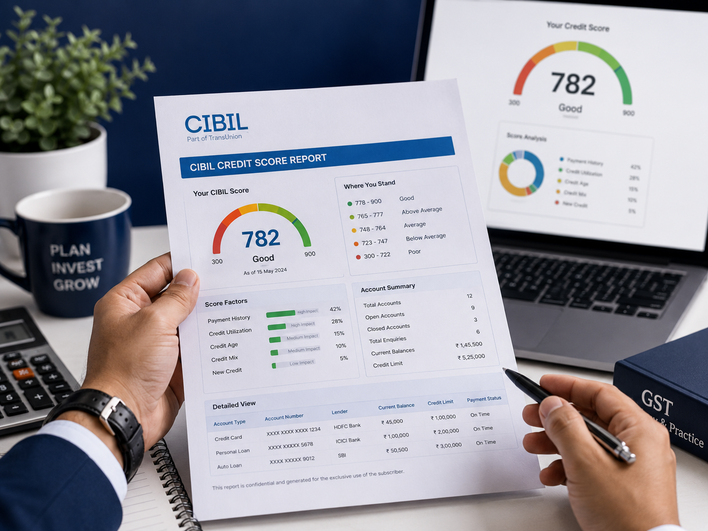 Reviewing a CIBIL credit score report