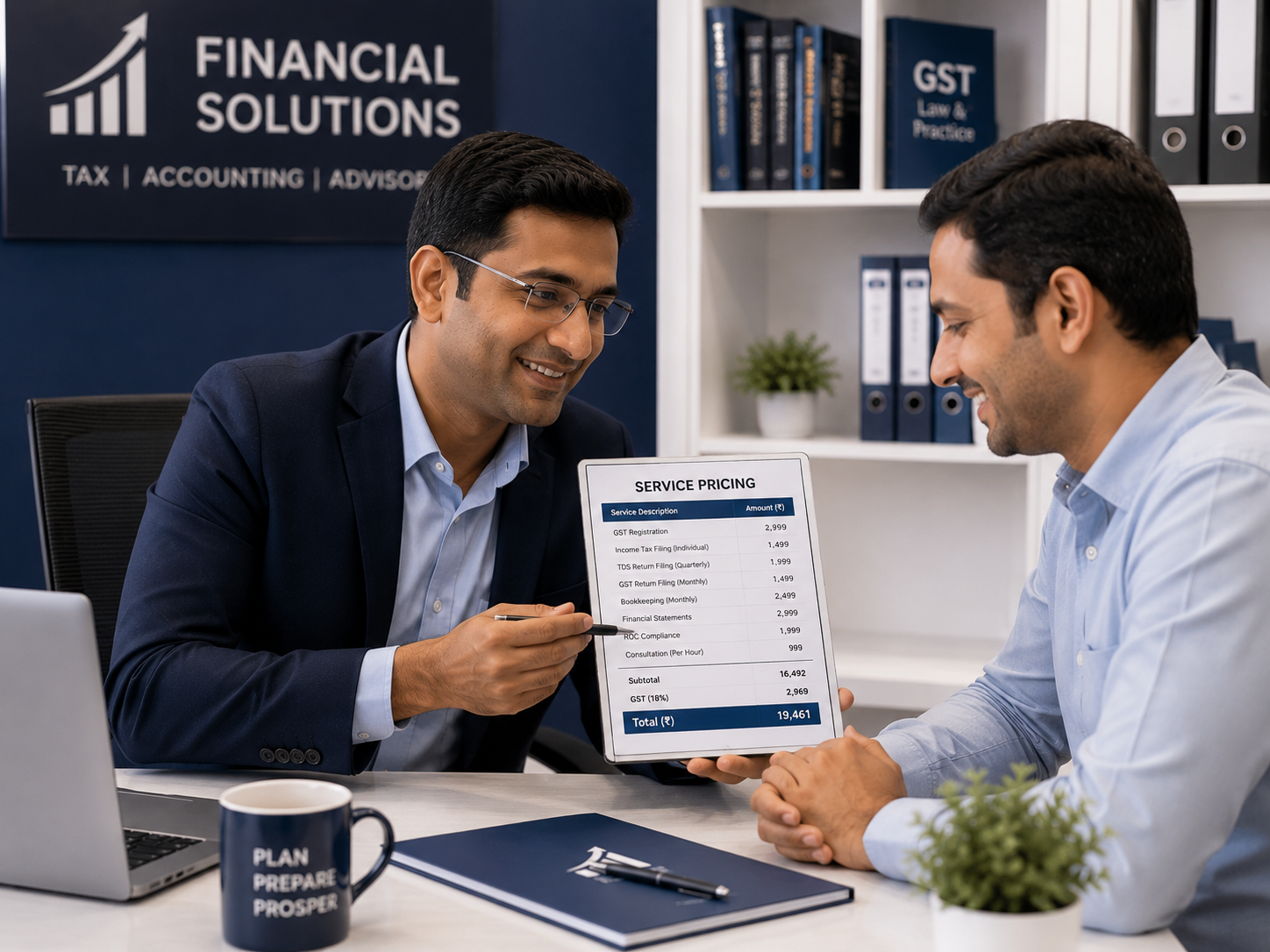 Transparent pricing for GST, Income Tax and CIBIL services at HATS